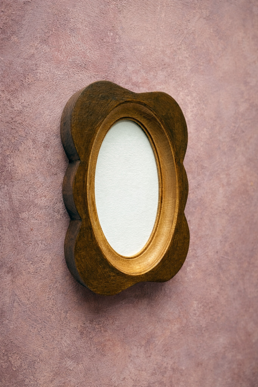 Decorative wall picture frame on a textured wall